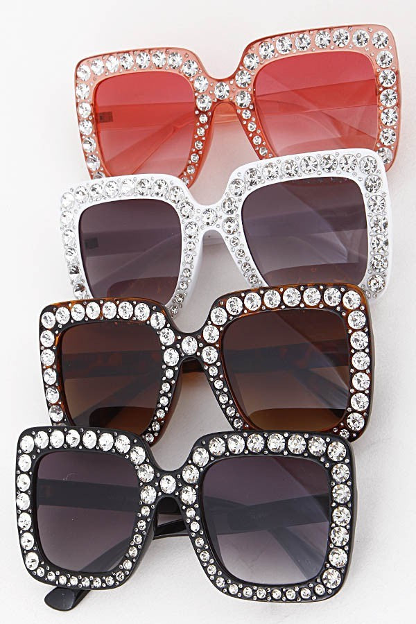 Rhinestone Glasses Variety Colors